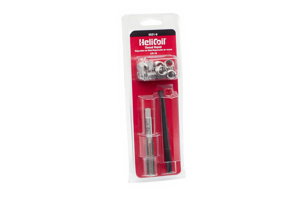 Helicoil 5521-6 kit with inserts for durable thread repair in metal.