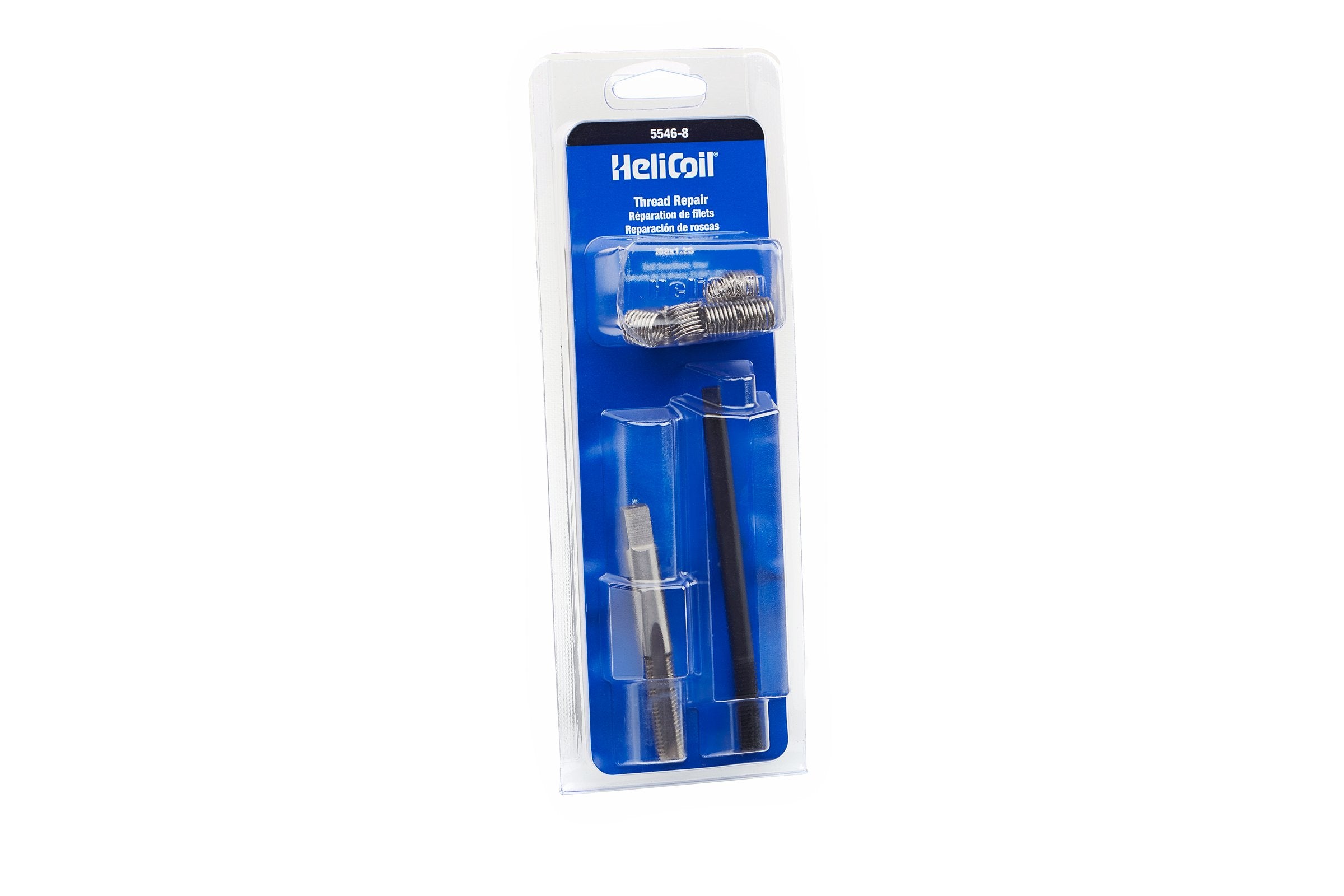 Helicoil 5546-8 M8 x 1.25 repair kit in carded packaging for quick hole repair