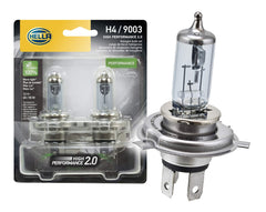 Hella 9003 2.0TB bulb closeup shows brighter illumination and improved road contrast.