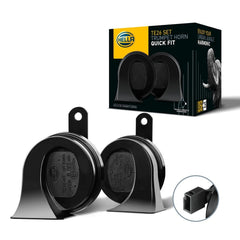 Hella BX trumpet horn kit with Toyota connector for easy installation.