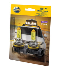 HELLA H11 YL crisp yellow light improves visibility for rural and off-road drives.
