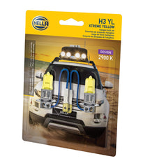HELLA H3 YL yellow beam emission improves visibility in fog, rain, and hail.