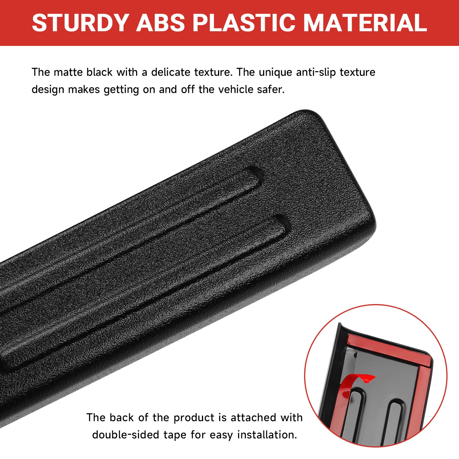 Easy peel-and-stick installation requires no tools.