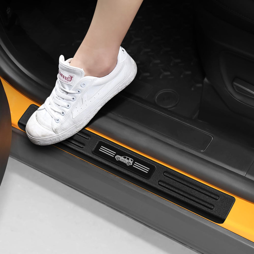 Hellet door sill protector packaging shows the full set for Bronco Sport.