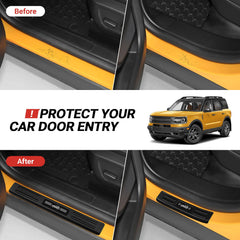 Hellet door sill protector protects painted sills from scratches during loading.