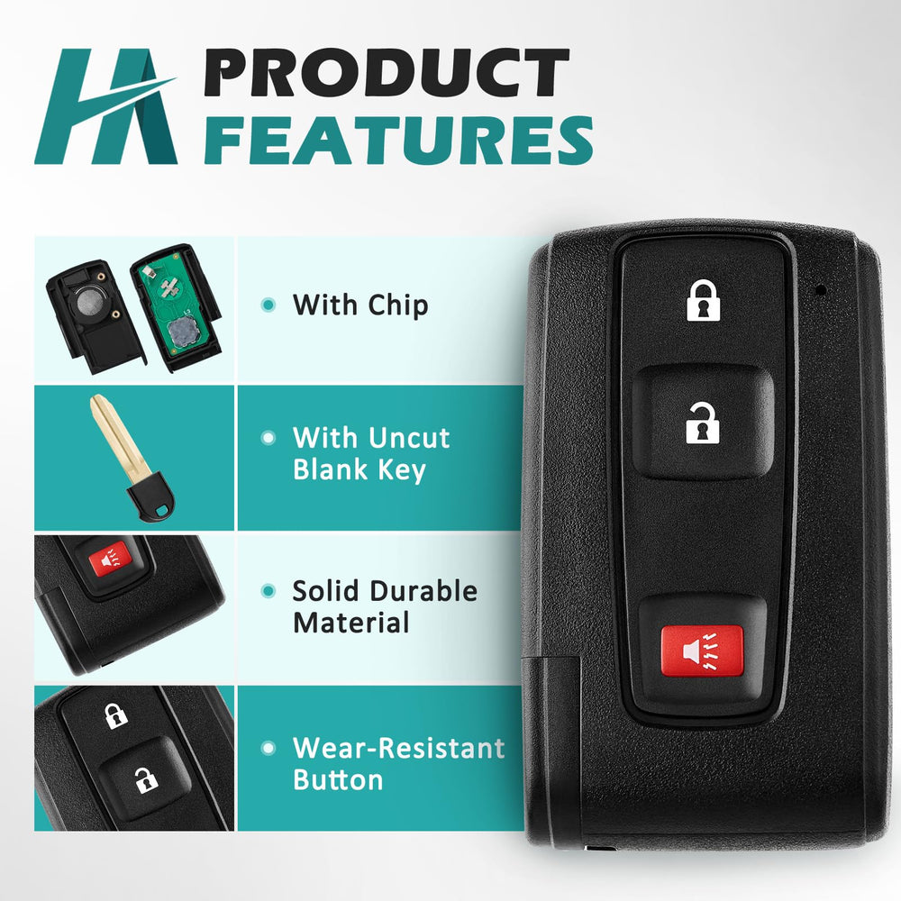 HelloAuto Prius key fob buttons close-up showing durable construction