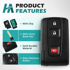 HelloAuto Prius key fob buttons close-up showing durable construction