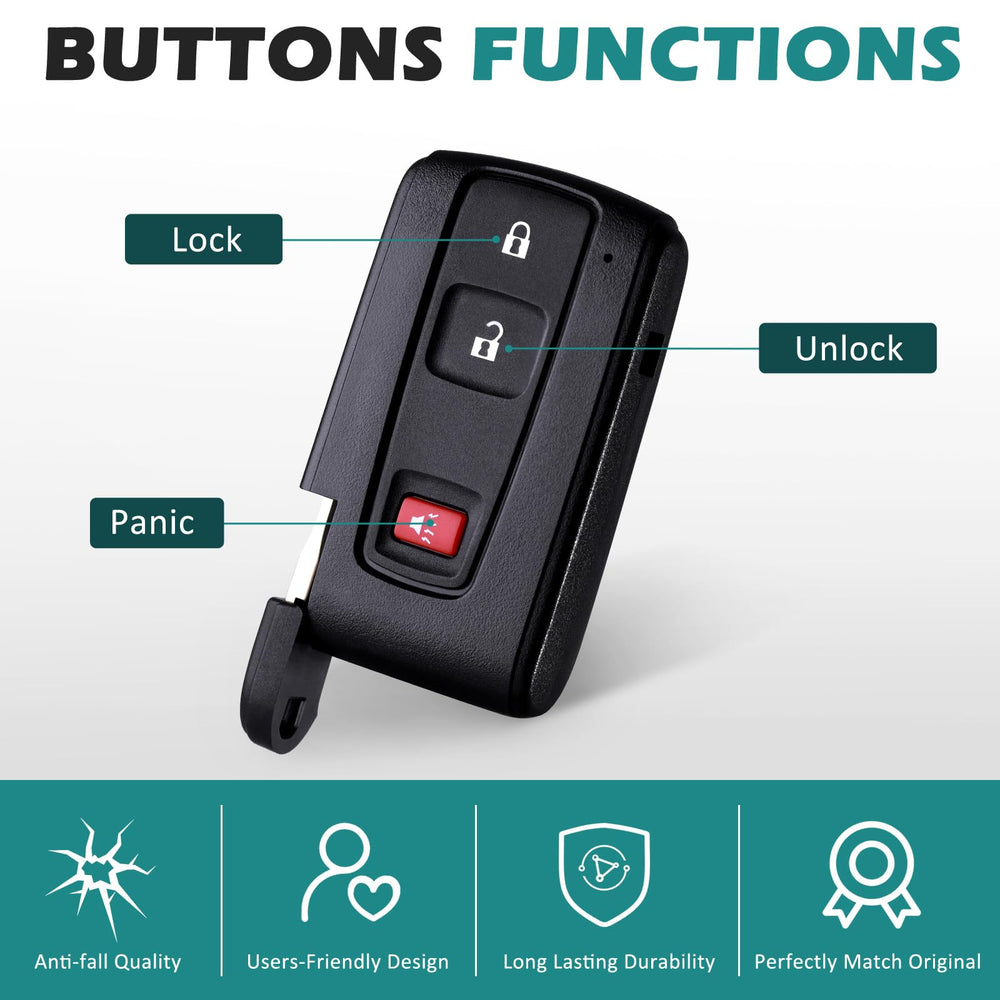 HelloAuto Prius key fob chip and battery inside ready-to-use backup