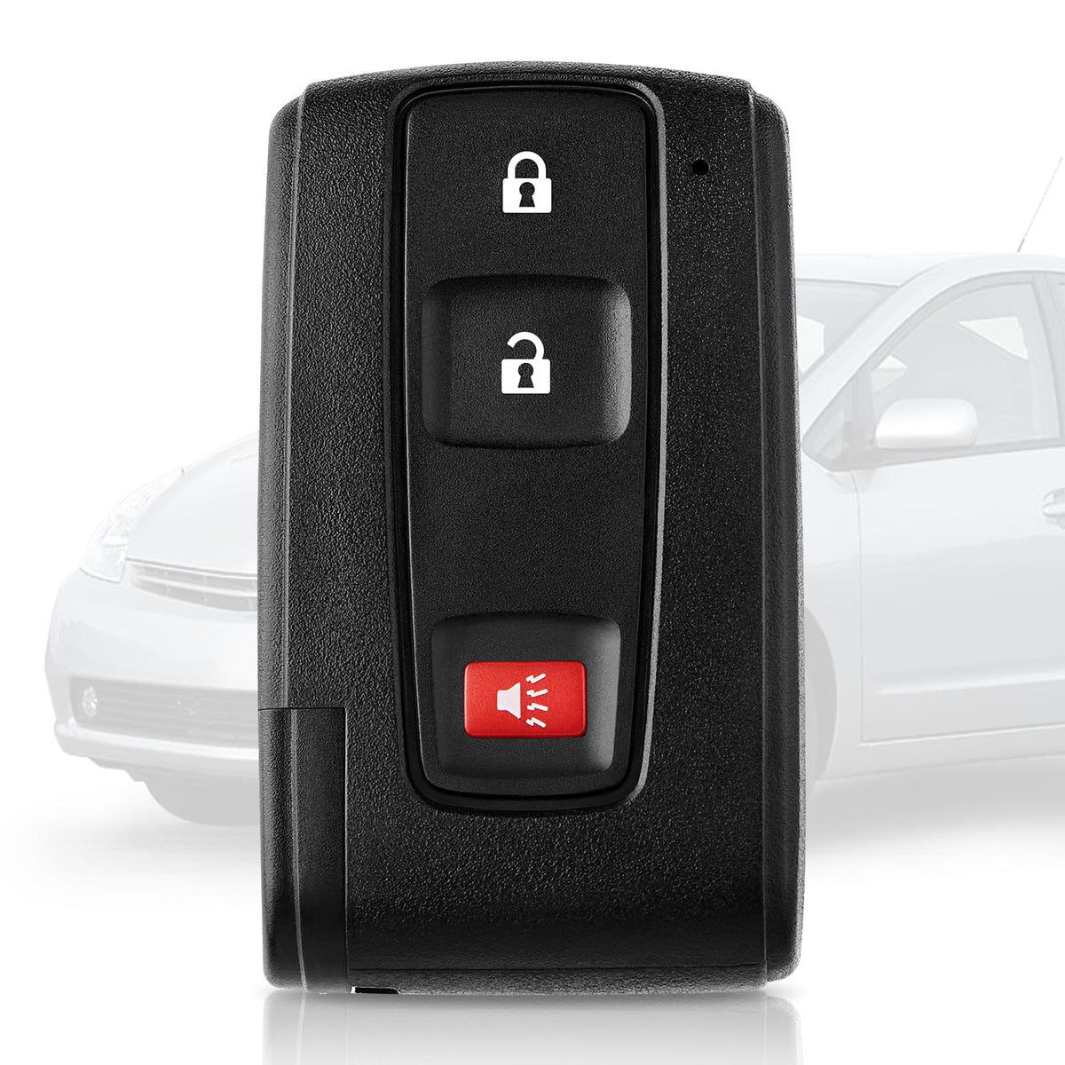 HelloAuto Prius key fob front view with silver logo for easy replacement