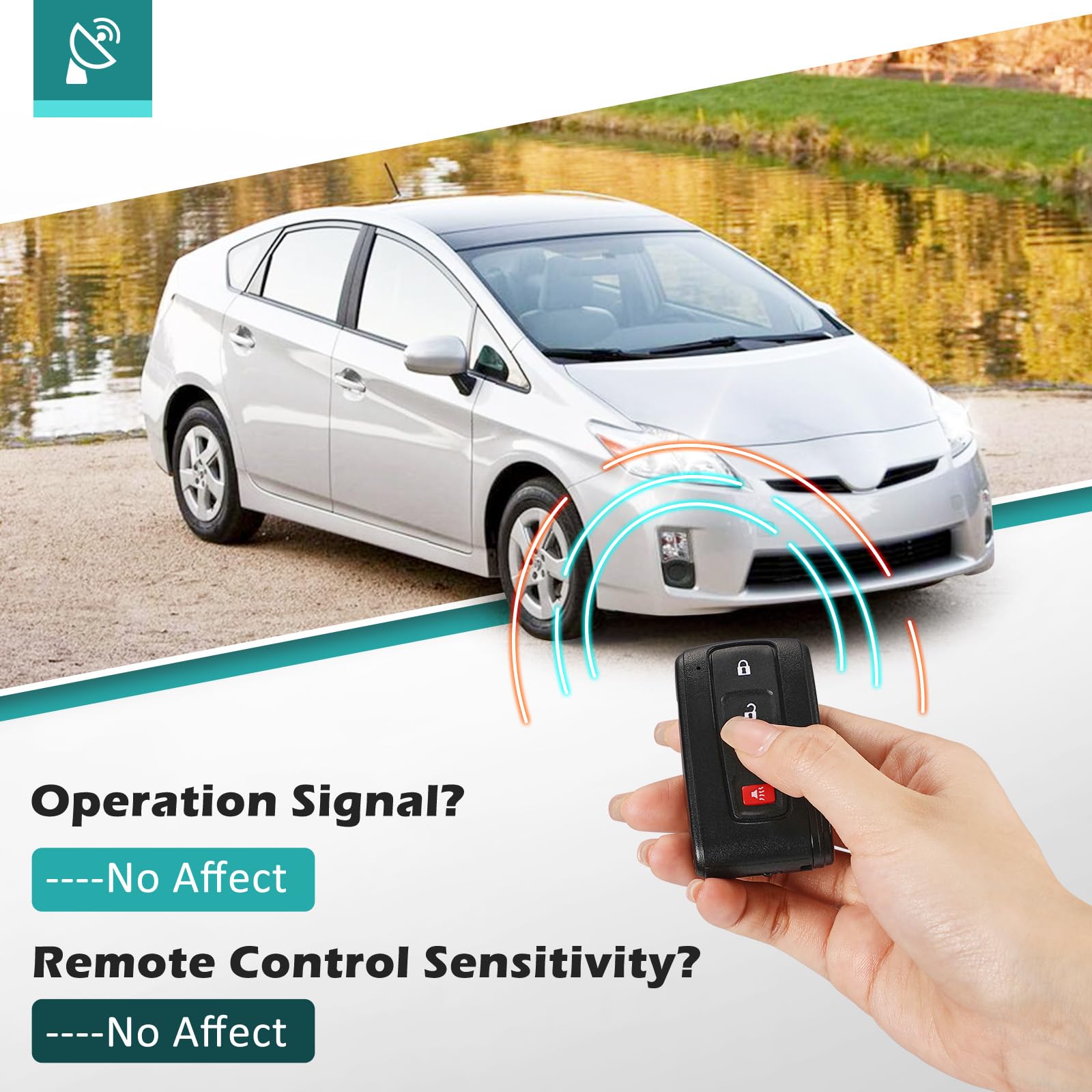 HelloAuto Prius key fob in hand during use demonstrates comfortable grip