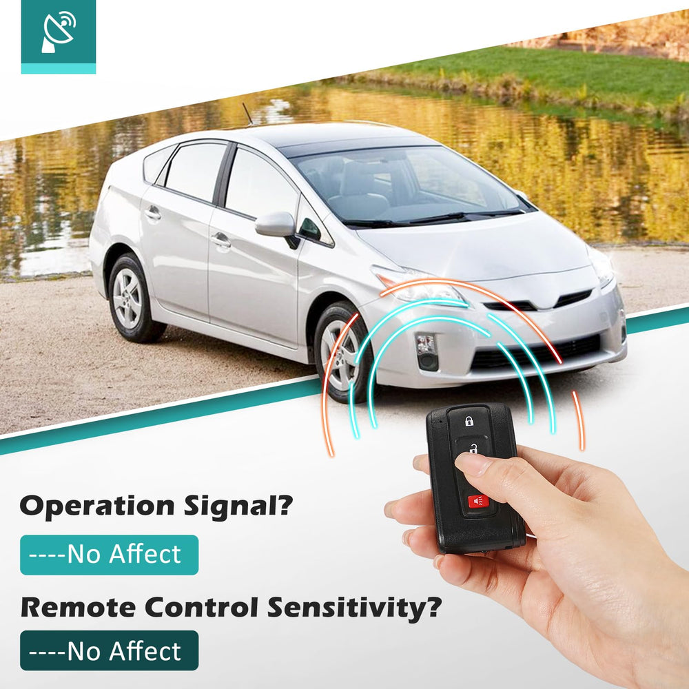 HelloAuto Prius key fob in hand during use demonstrates comfortable grip