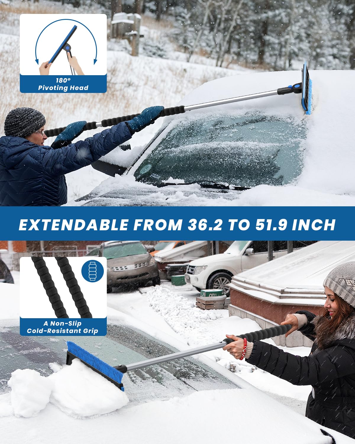 helloleiboo foam grip handle stays warm and non-slip in cold weather