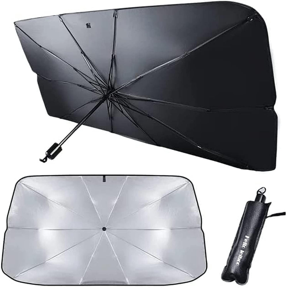 helloleiboo windshield umbrella closed protects interior and reduces glare