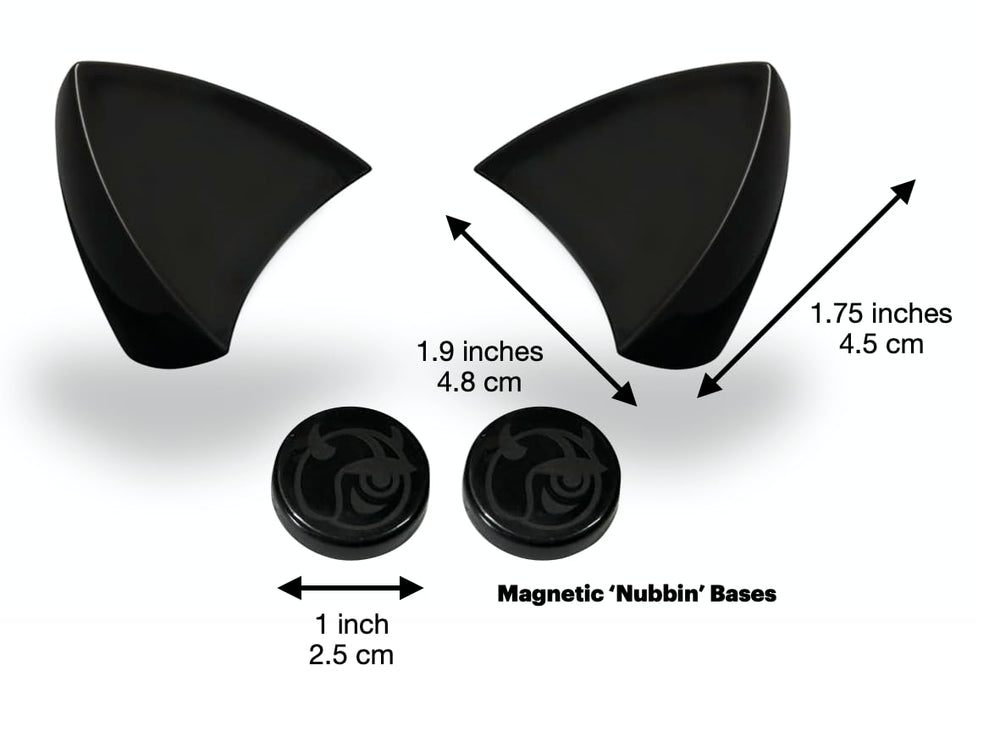 Helmet Flair MagNeatOhz cat ears pair enhances helmet fashion for bikes, skis, and more.
