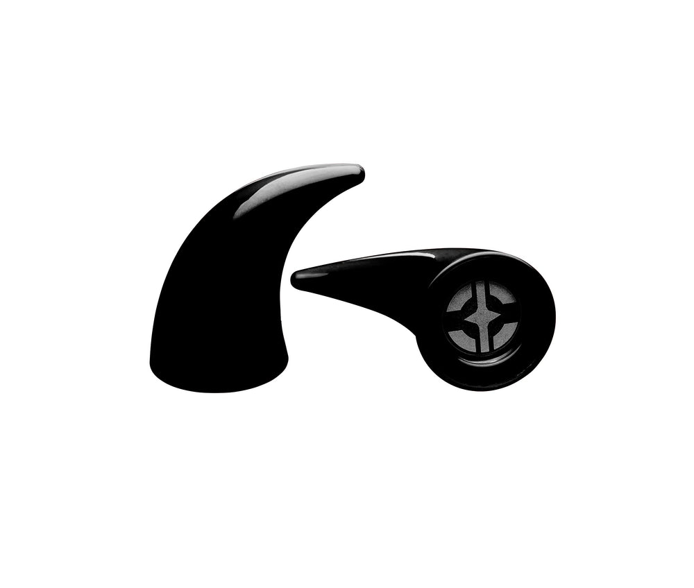 Helmet Flair MagNeatOhz horns secured with magnetic attachment during riding