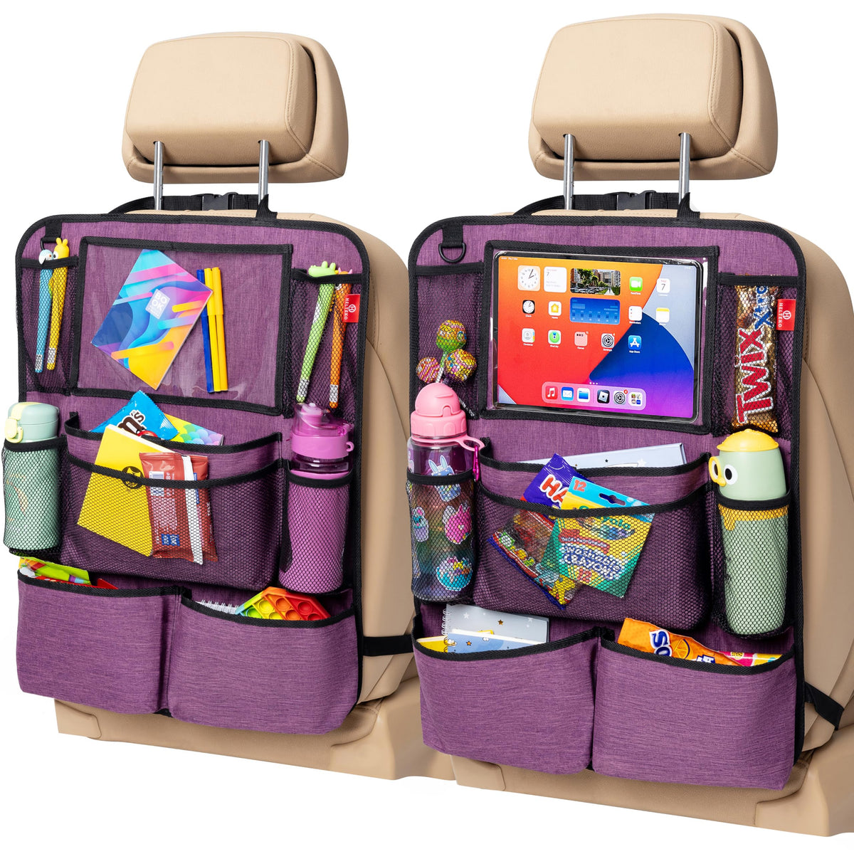 Helteko backseat organizer kick mats keep the car neat and organized