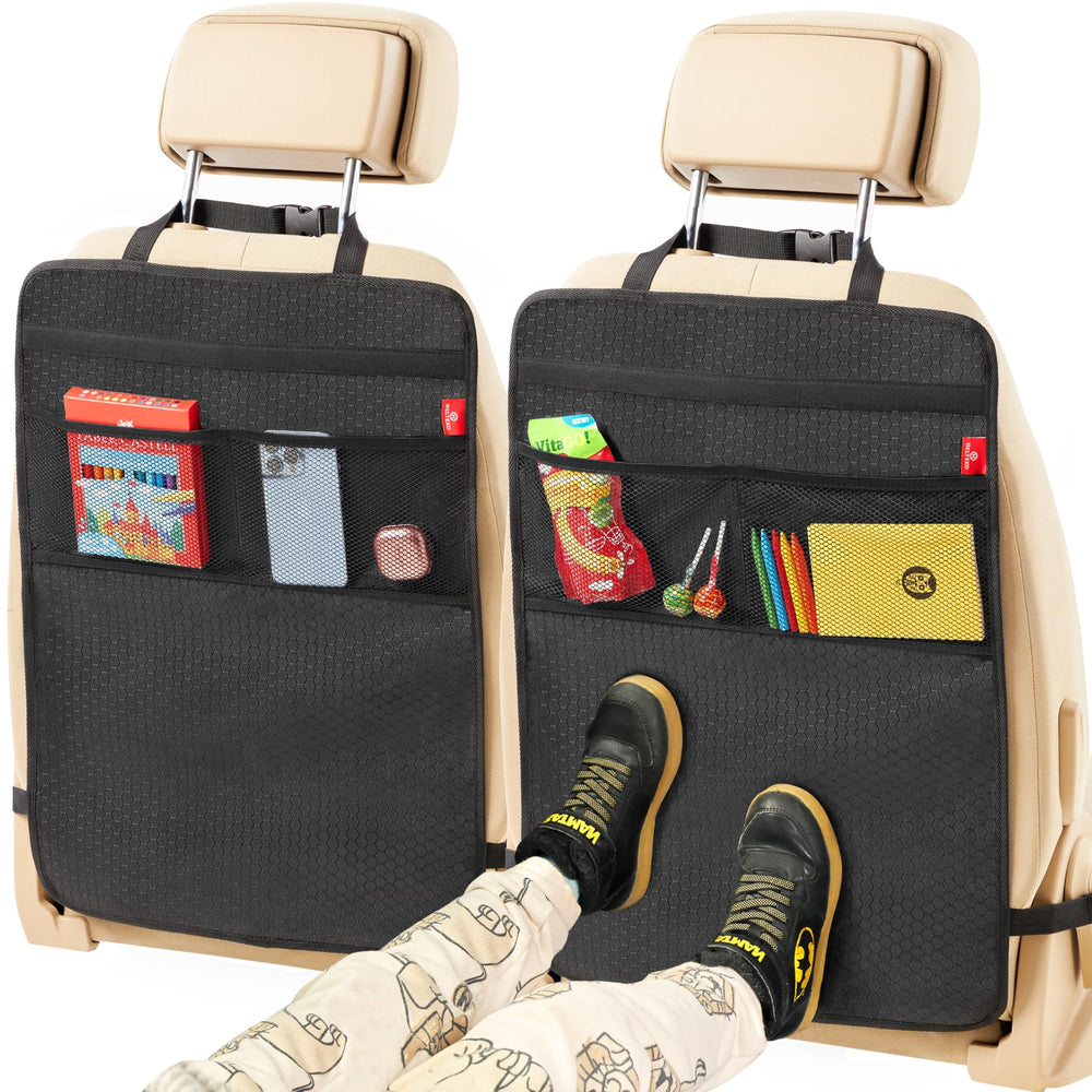 Helteko Kick Mat back seat front view showing durable protection for seats.