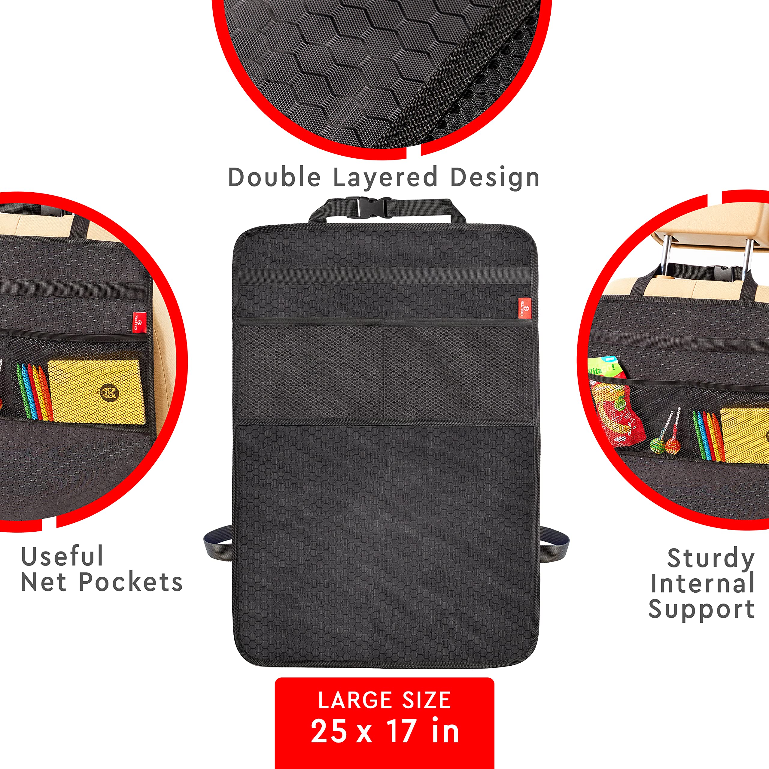 Helteko Kick Mat wipe-clean surface for quick cleanup after meals.