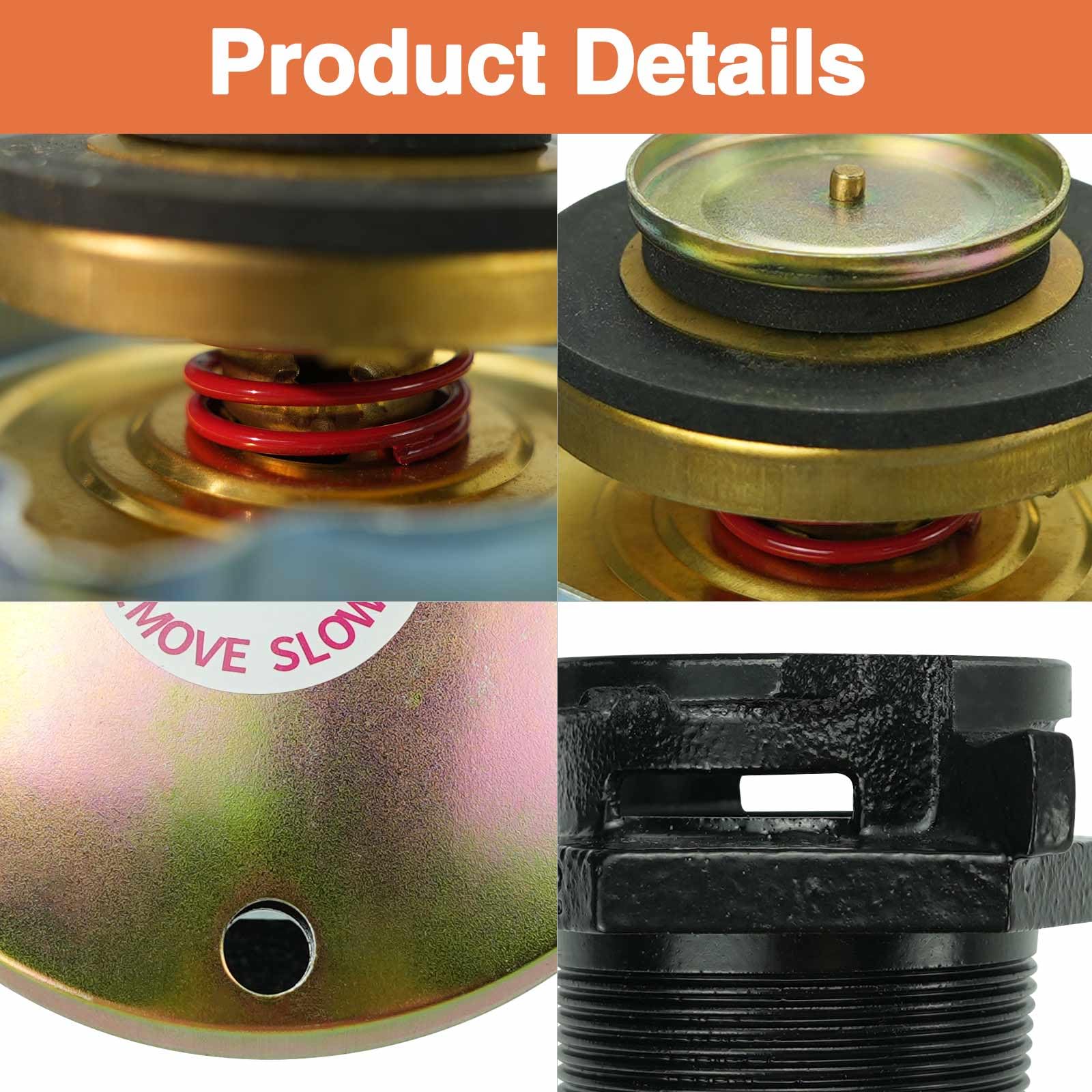 Hemrunk vented cap with 2 inch NPT neck for diesel tank use