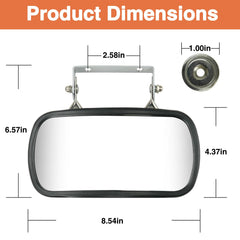 HEMRUNK stainless steel convex rear-view mirror enhances visibility