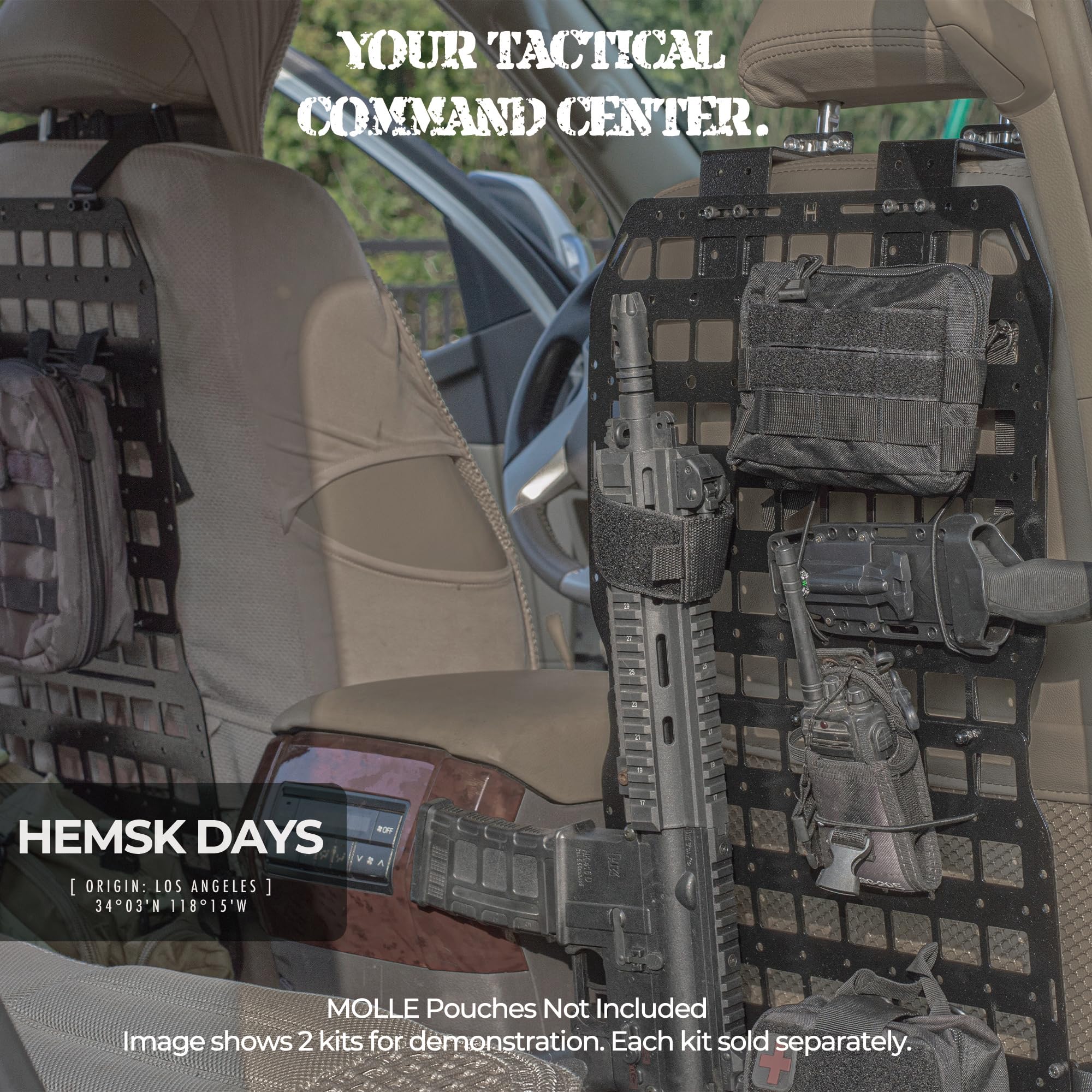 HEMSK DAYS interior car organizer mounted in truck