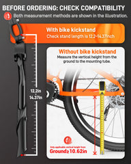 HENMI kickstand compatible with mountain road and e-bikes for versatile use.