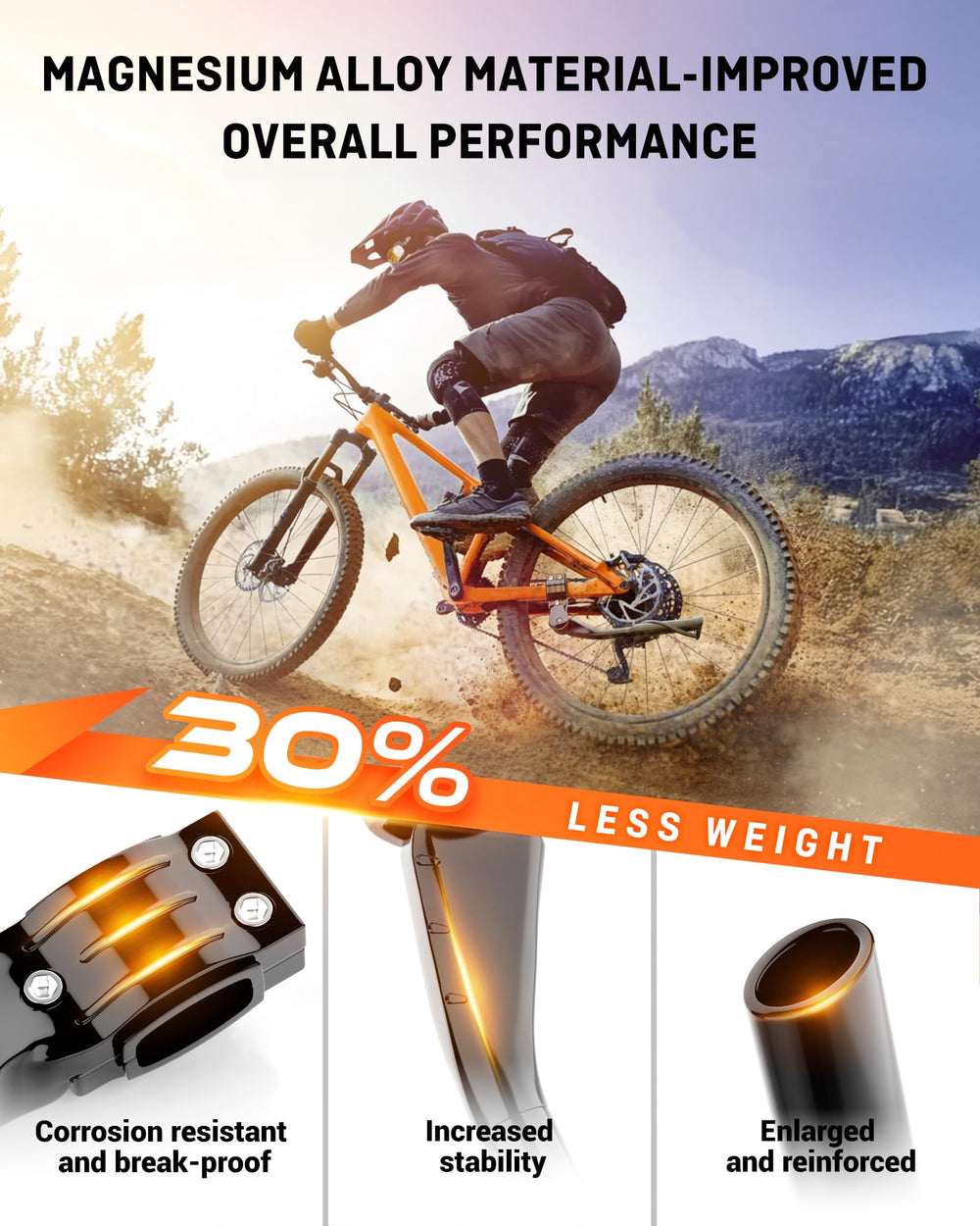 HENMI kickstand length adjustment from 13.3 to 15.7 inches for a perfect fit.