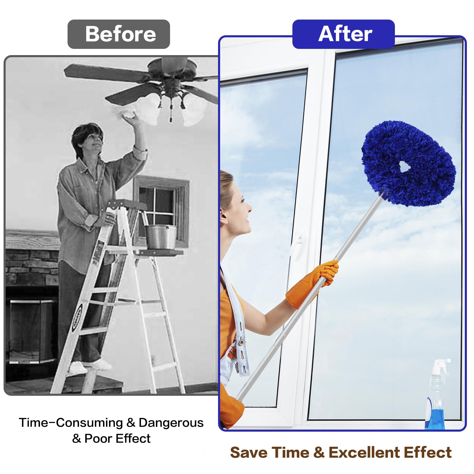 Heonay detachable-head design simplifies cleaning and storage after use.