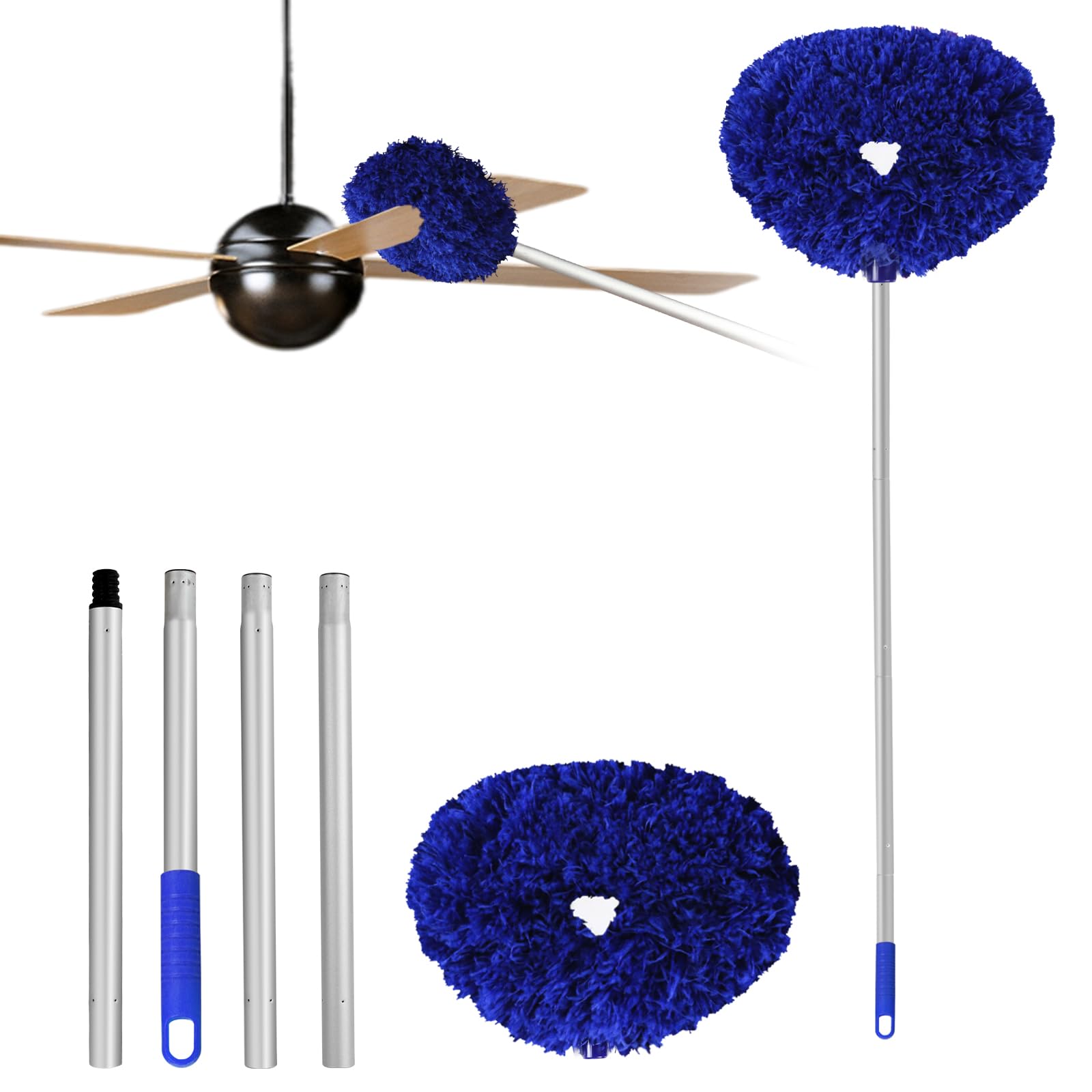 Heonay ceiling fan cleaner duster with extendable pole cleans high blades safely.