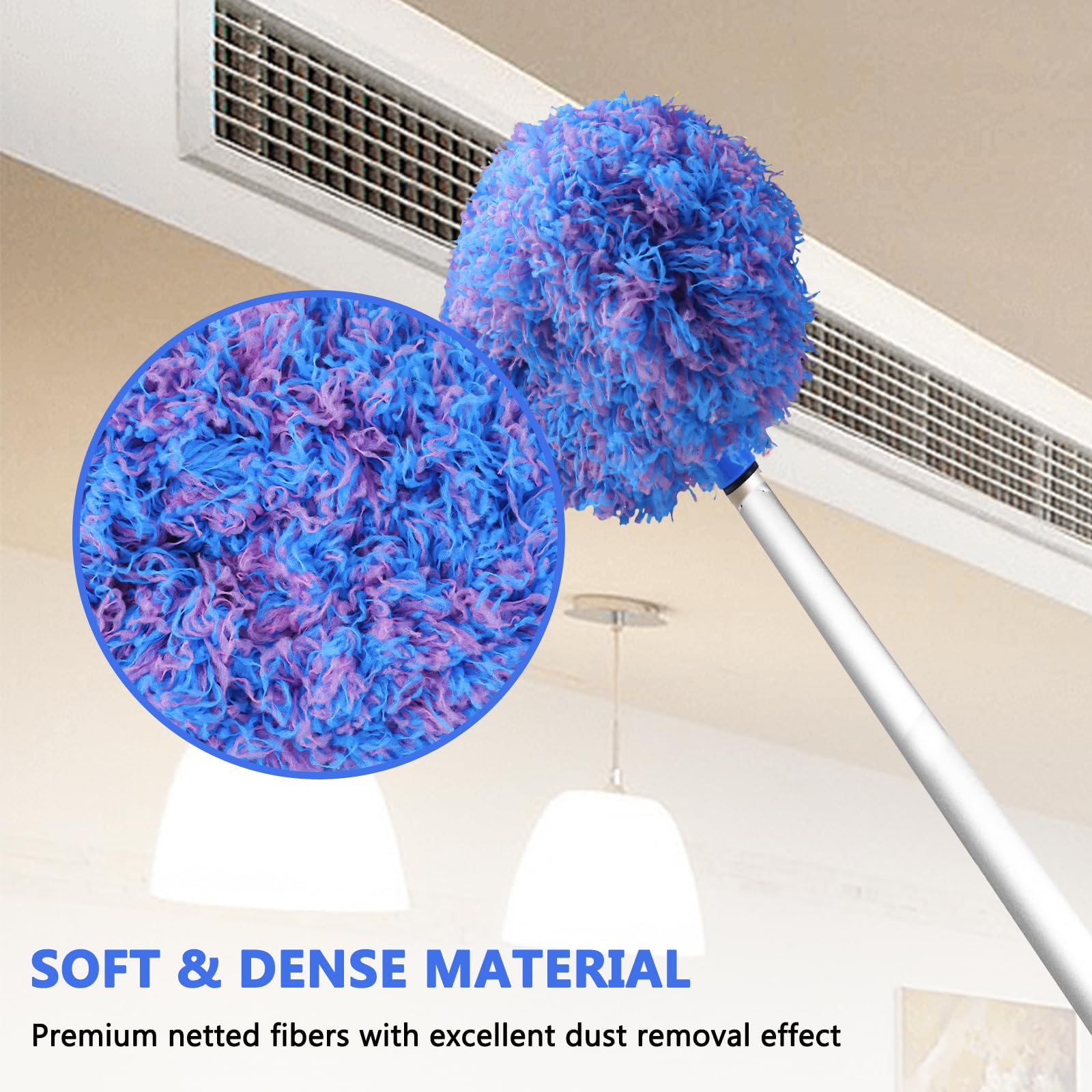 Heonay microfiber duster material provides strong adsorption for dirt on blades.