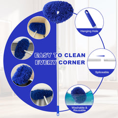 Heonay ceiling fan cleaner duster uses soft polyester fibers for gentle dirt pickup.