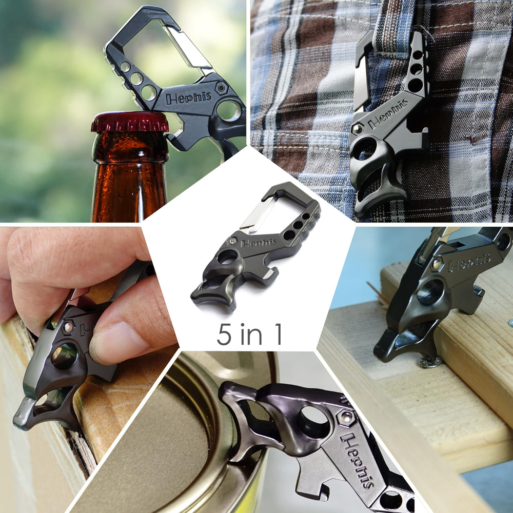 Hephis curved-thumb bottle opener design enables effortless leverage.