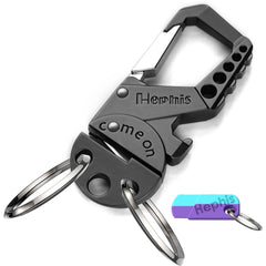 Hephis Skull Heavy Duty Key Chain closeup highlights rugged construction for secure key holding.