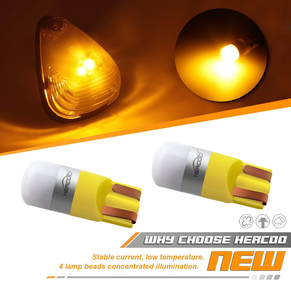 HERCOO amber marker light bulbs pack ready for quick replacement