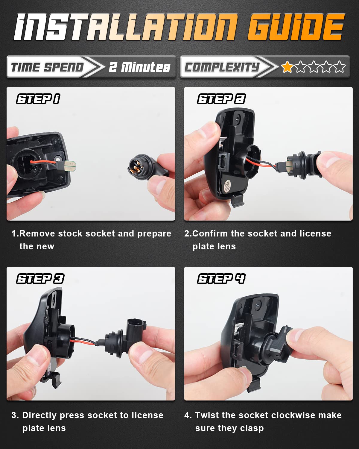 No polarity required, quick plug-and-play replacement