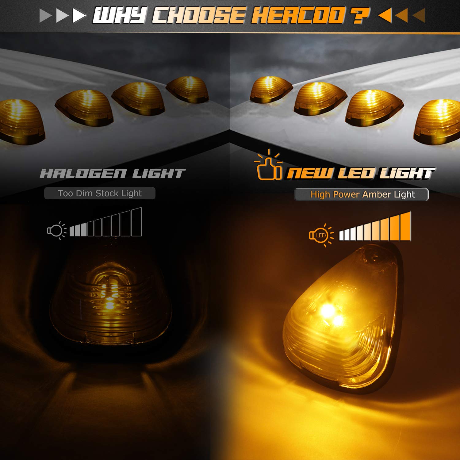HERCOO LED bulbs for marker lights provide bright 6000K illumination