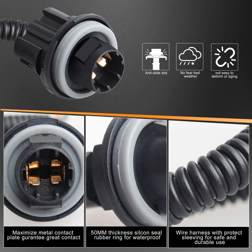 HERCOO gloss black cover license plate light for a sleek finish
