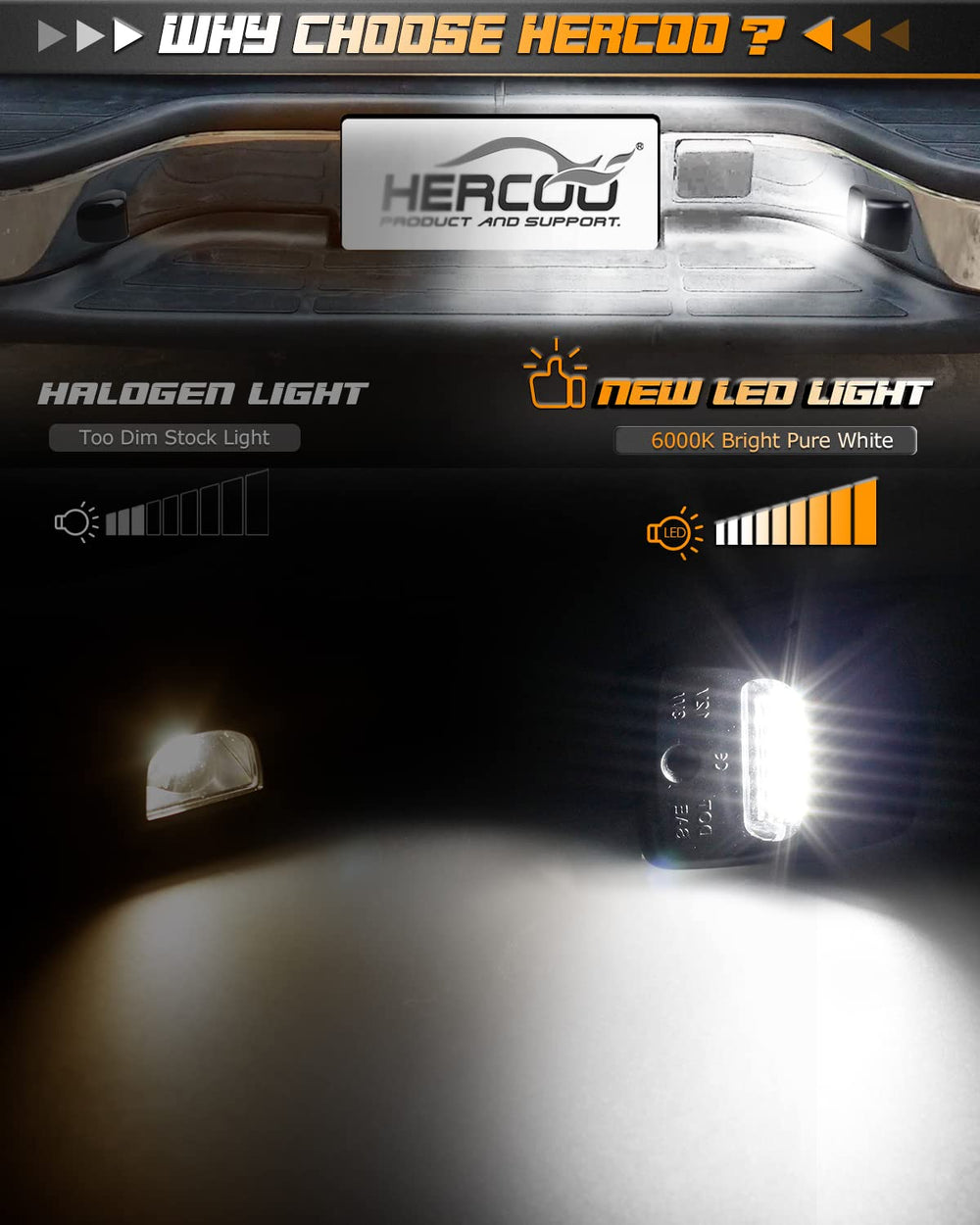 HERCOO rear lamp socket assembly, ready for plug-and-play installation