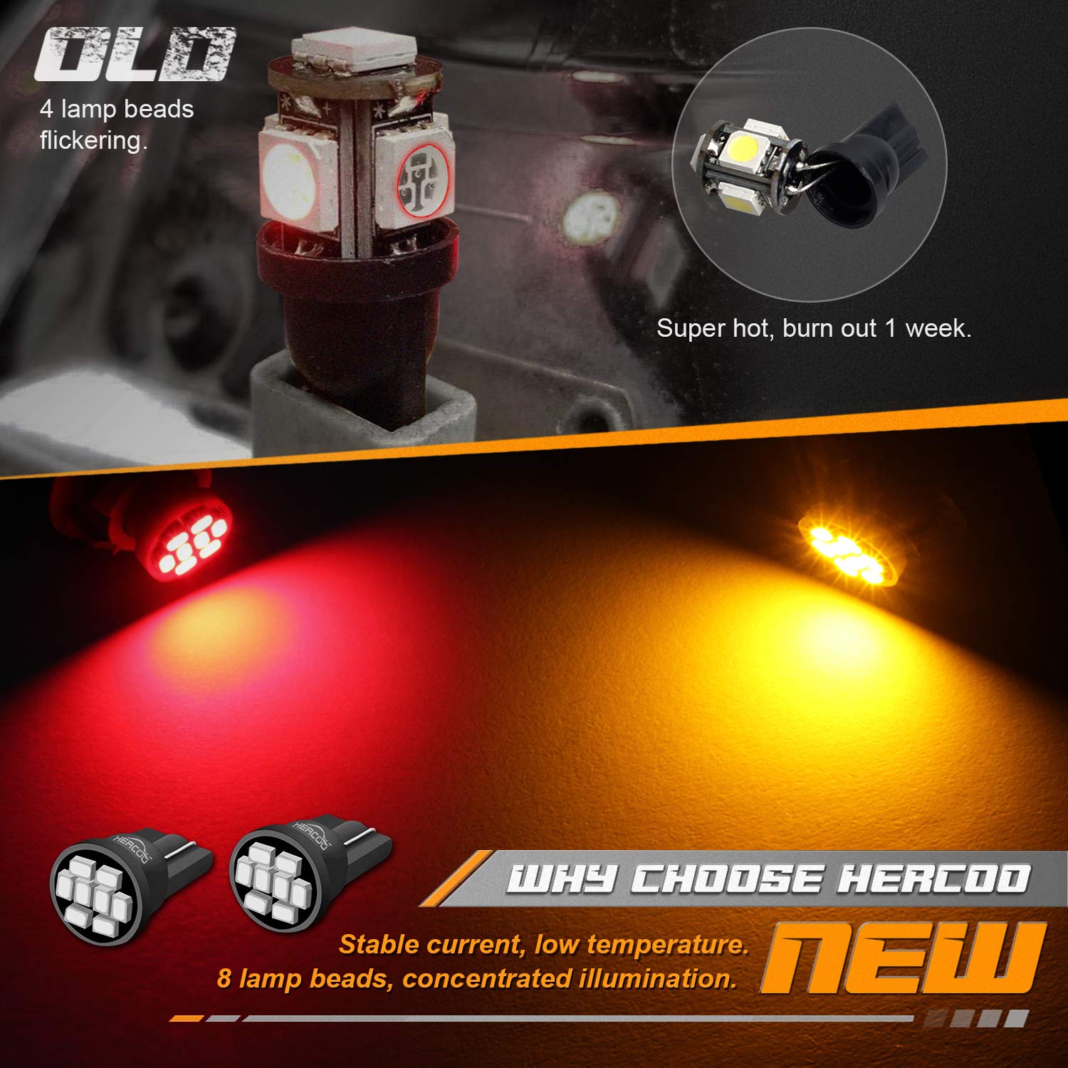 HERCOO marker kit contents for Ford include bulbs and lenses