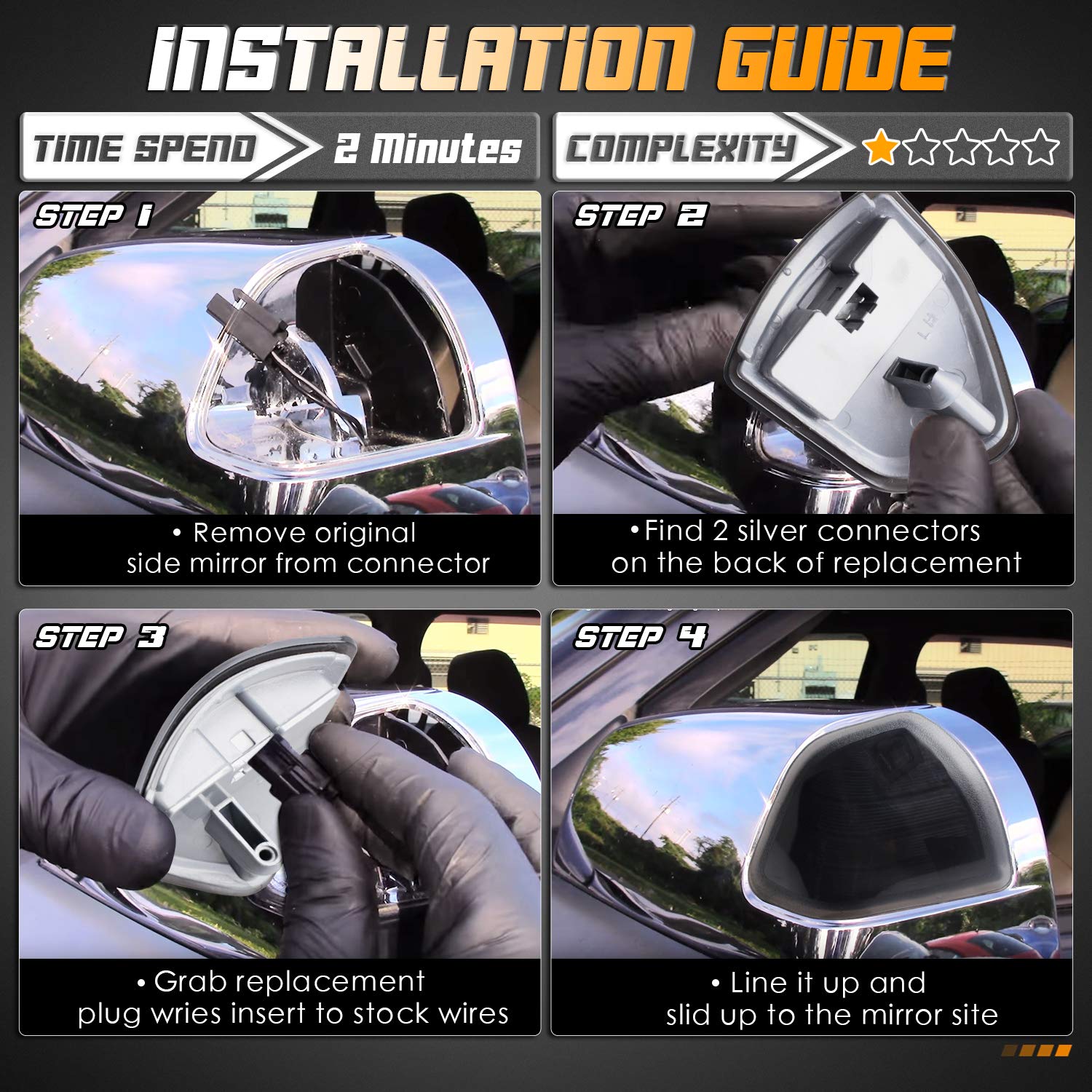 HERCOO pack of 2 LED mirror lights simplifies Ram upgrades