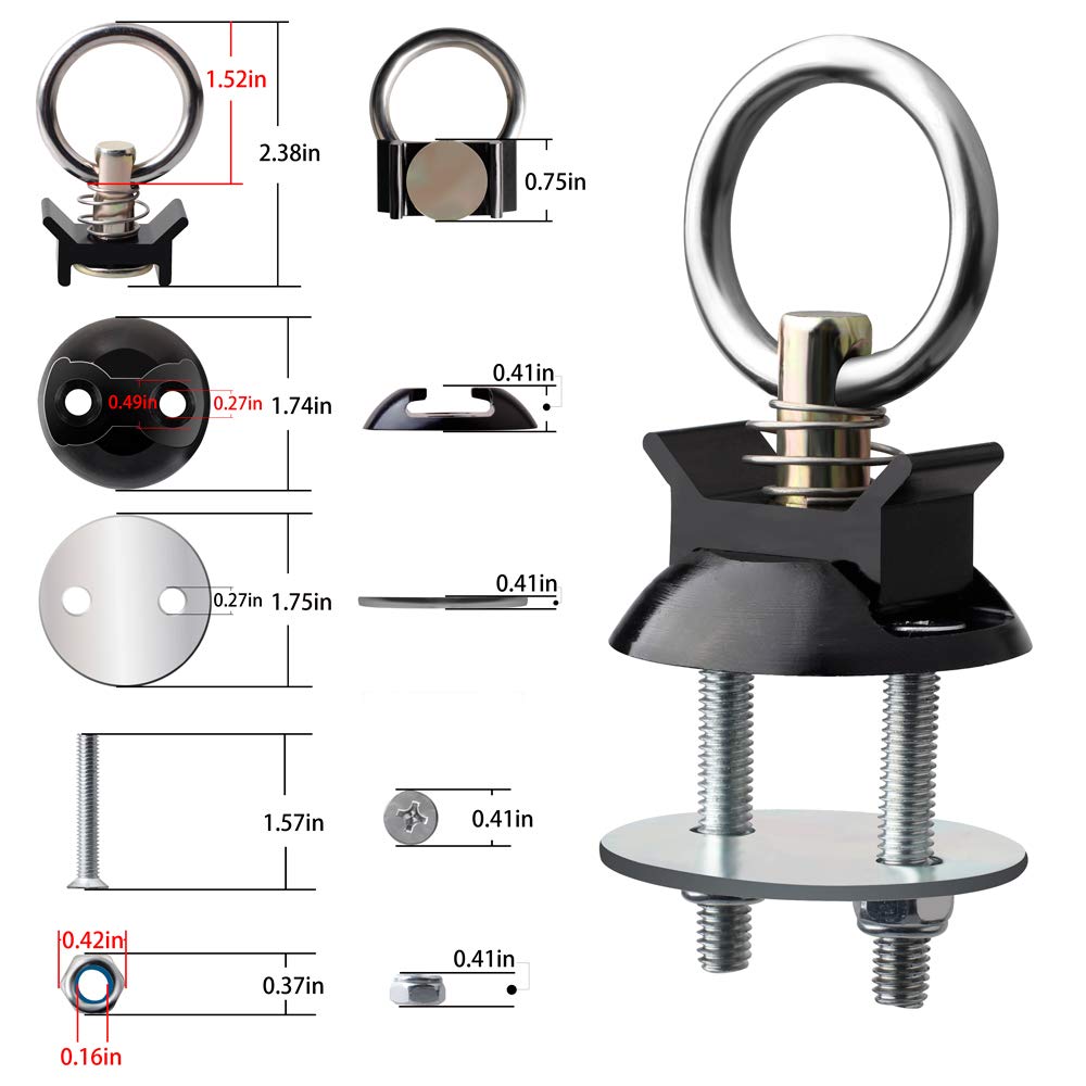 HERCOO Trail-Ready Setup fits trucks, trailers, and vans needing detachable tie-down points.