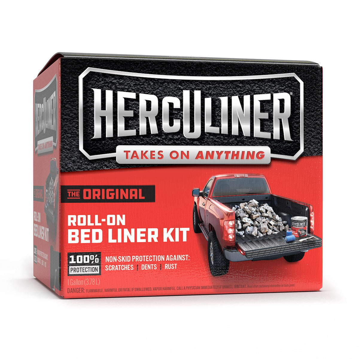 HERCULINER bed liner kit in black with skid-resistant finish