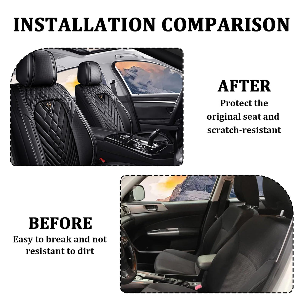 HESHS easy-install visuals show quick fit on Bronco seats.
