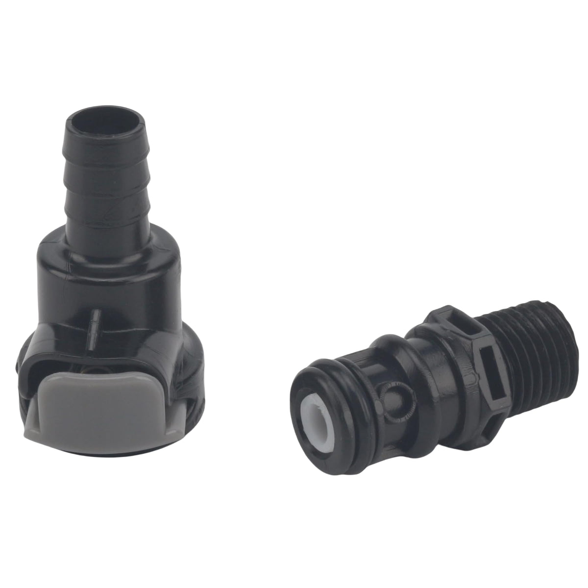 HeuroFosh 8838HF6 universal sprayless connector front view for secure fuel lines