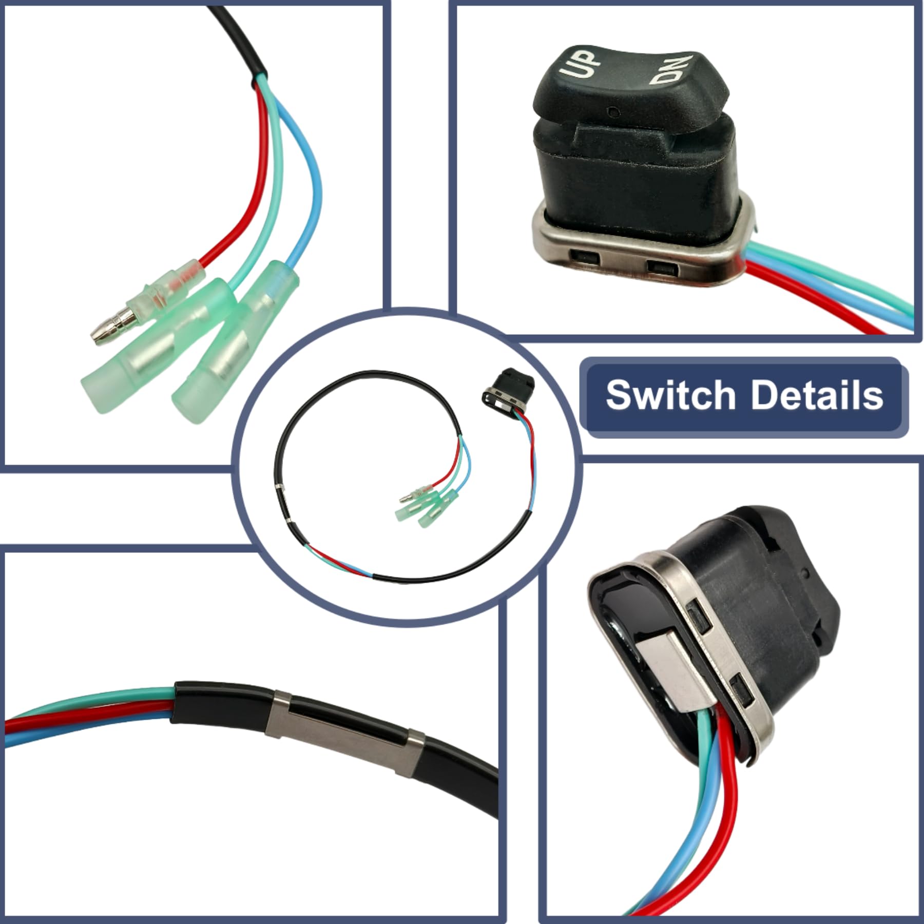 HeuroFosh Trim & Tilt Switch remote, panel-mounted, reliable operation.