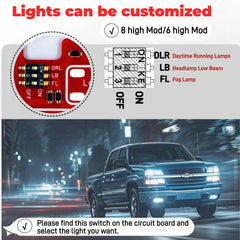 Hexaes Sens 8-high mod front lighting for enhanced night visibility