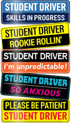HEY-OKEY student driver sign magnet boosts roadside visibility for new drivers.
