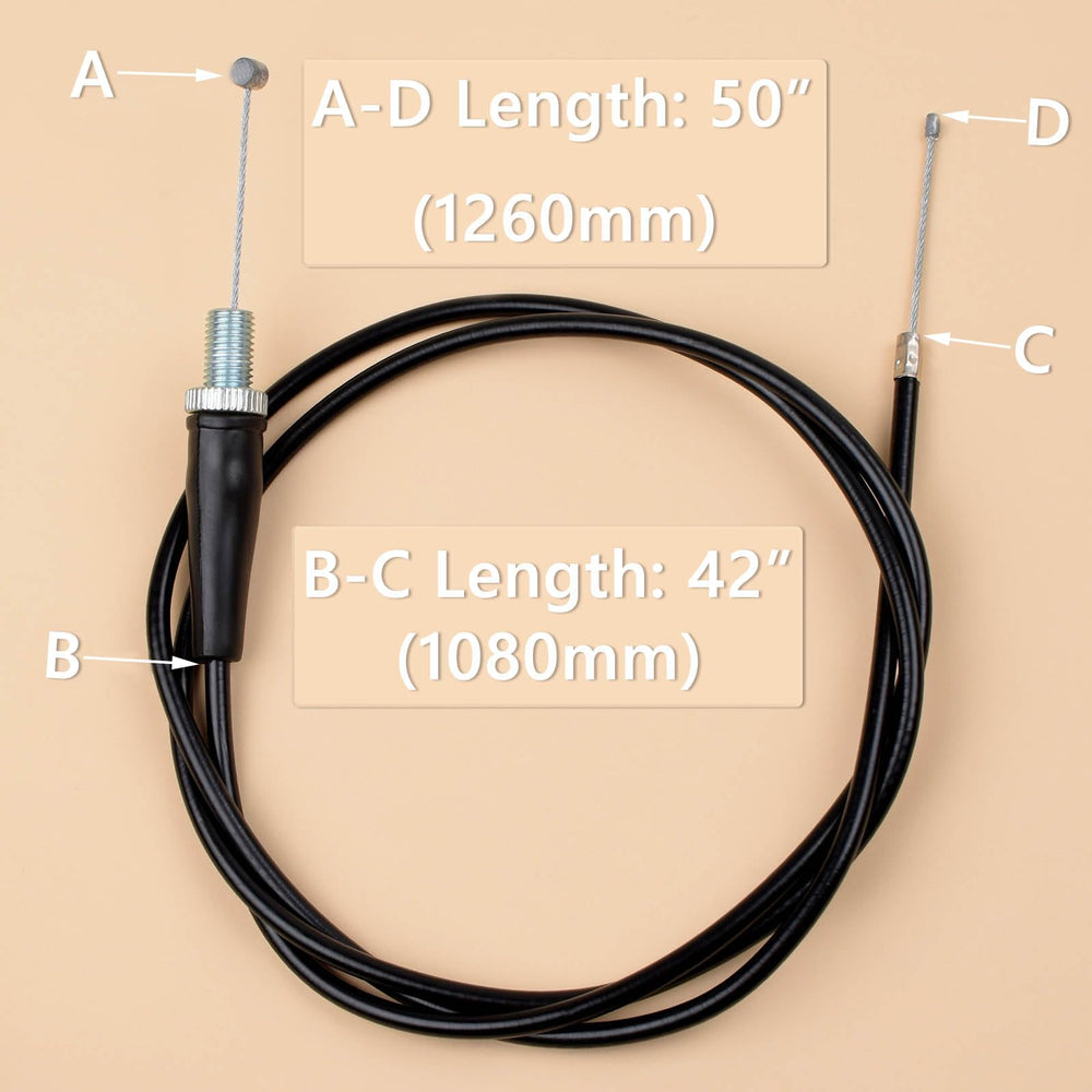 Heymaillc 50 inch throttle cable offers smooth, responsive throttle control
