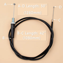 Heymaillc 50 inch throttle cable offers smooth, responsive throttle control