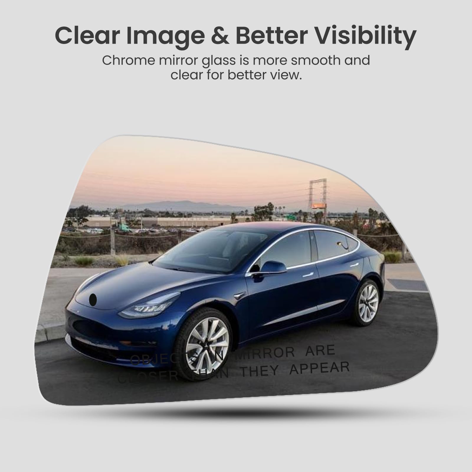 Heyokoo mirror glass and backplate combo delivers a clearer, more reliable view.
